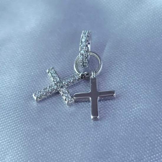 Imagen de Dije Dos Cruces