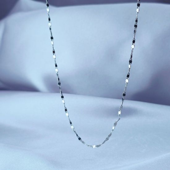 Imagen de Cadena Tejido Gucci Lisa Oro Blanco  4501