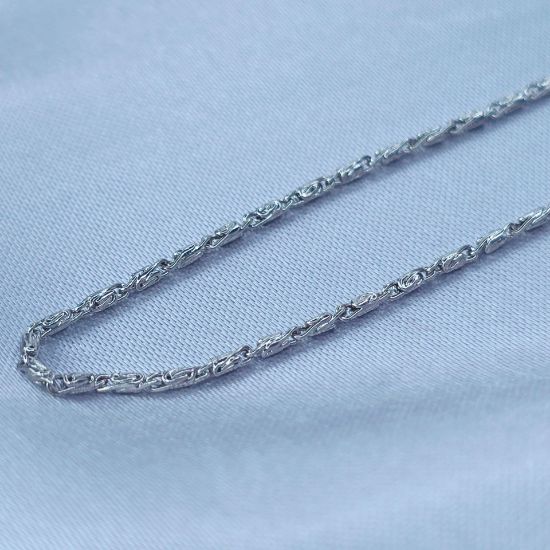 Imagen de Cadena Tejido Trigo Oro Blanco  5001