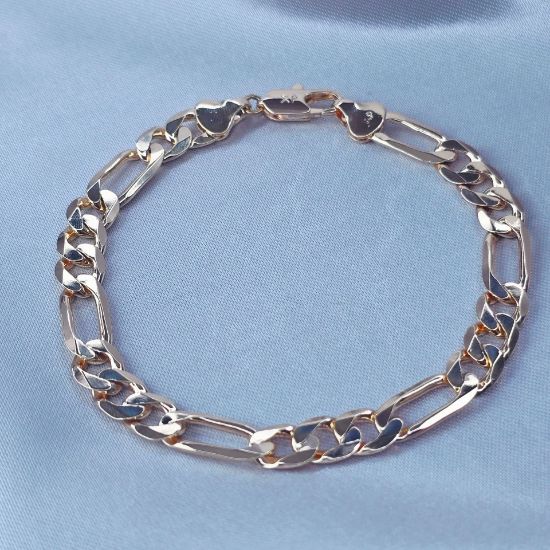 Imagen de Pulsera Tejido Cartier o Fígaro Oro Dorado  2007