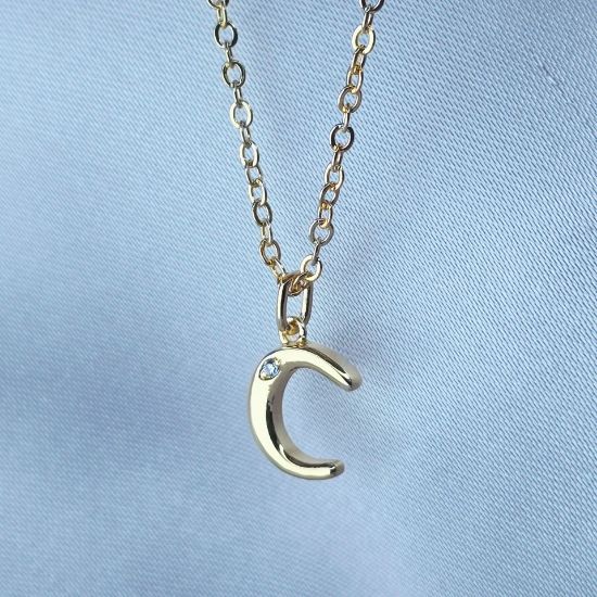 Imagen de Collar con Pequeño Brillo Inicial C  4501