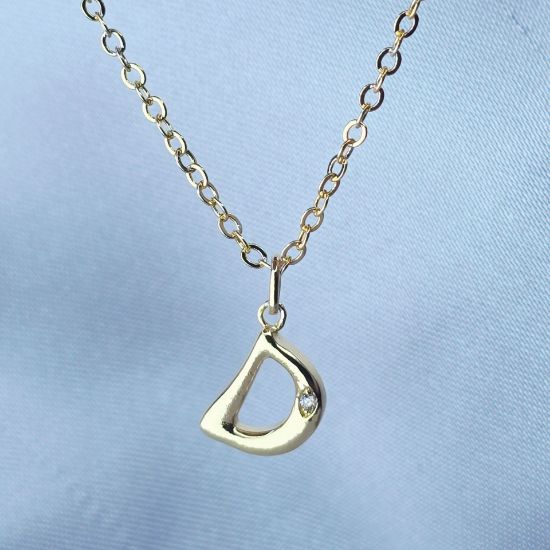 Imagen de Collar con Pequeño Brillo Inicial D  4501