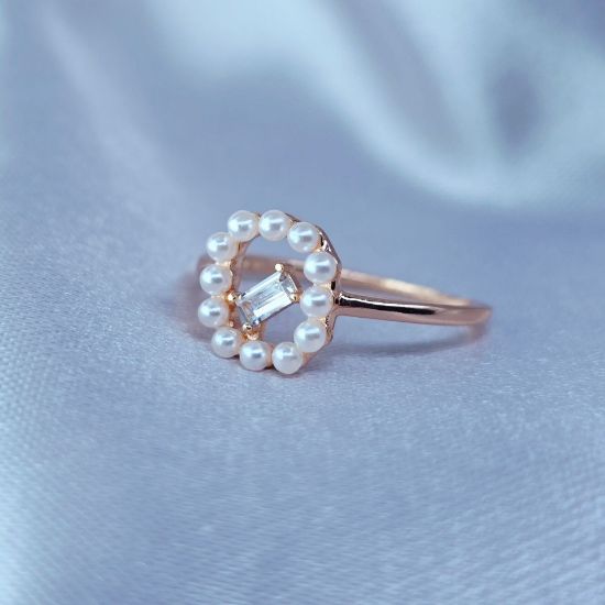 Imagen de Anillo Perlitas y Cristal