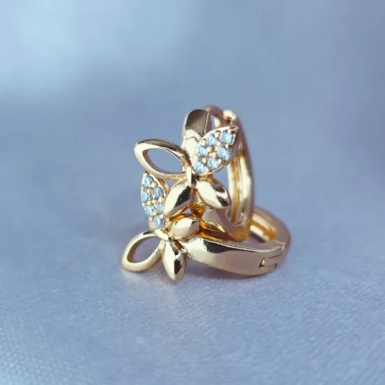 Imagen de Huggie Mariposa Hermosa de Oro