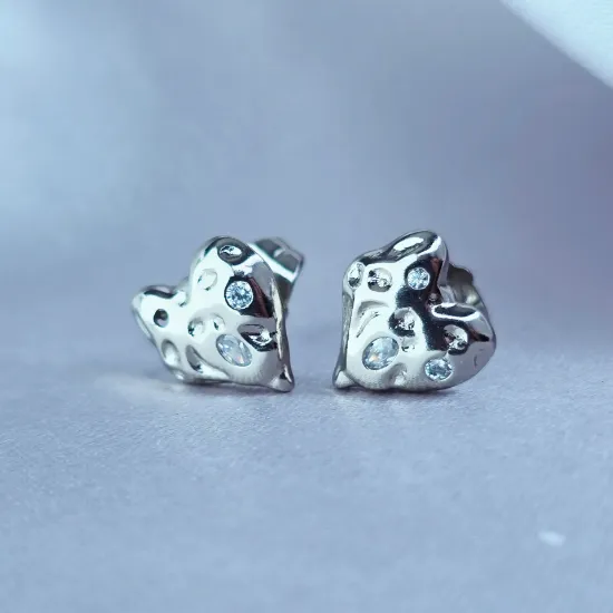 Imagen de Broquel Corazón Derretido con Cristales