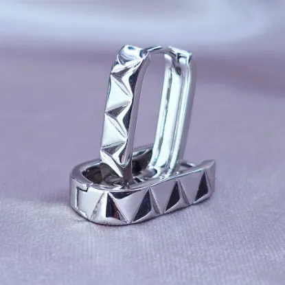 Imagen de Huggie Triángulos de Plata