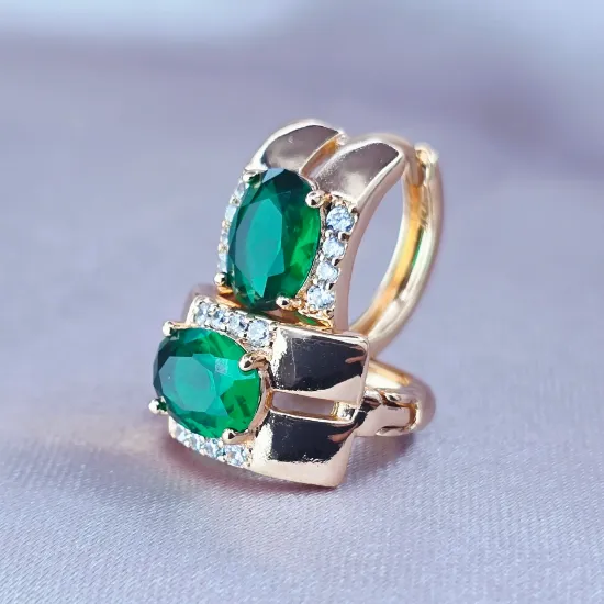 Imagen de Huggie Óvalo Esmeralda