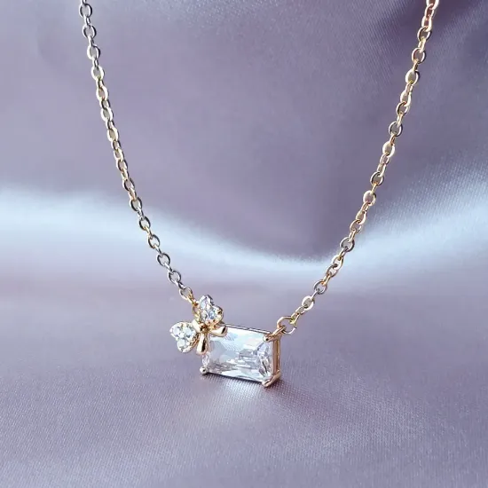 Imagen de Collar Un Gran Presente Blanco con Moño  4301