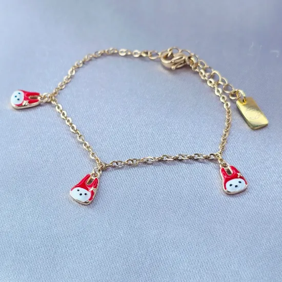 Imagen de Pulsera Tres Conejitos Rojos Talla 1404