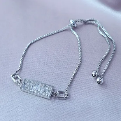 Imagen de Pulsera Ajustable Cuadros con Deseos  2510