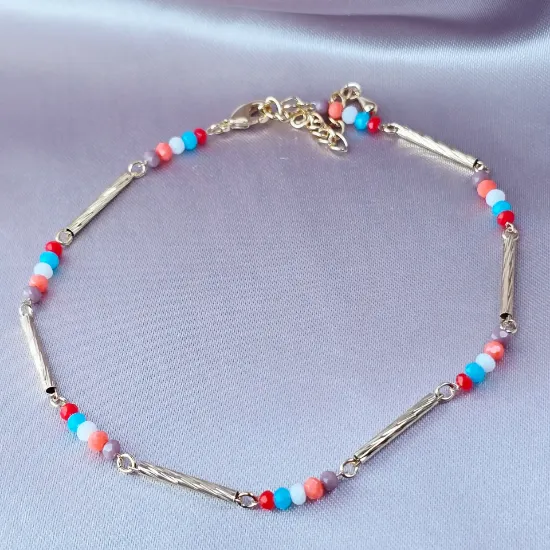 Imagen de Pulsera Tobillera Cuencas Multicolor  2303