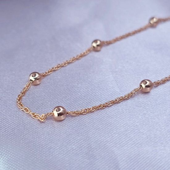 Imagen de Cadena Tejido Viviana Singapur Torcida Oro Dorado Talla 5001