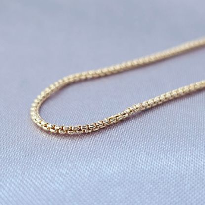 Imagen de Cadena Tejido Bismark o Cubos Oro Dorado Talla 6000