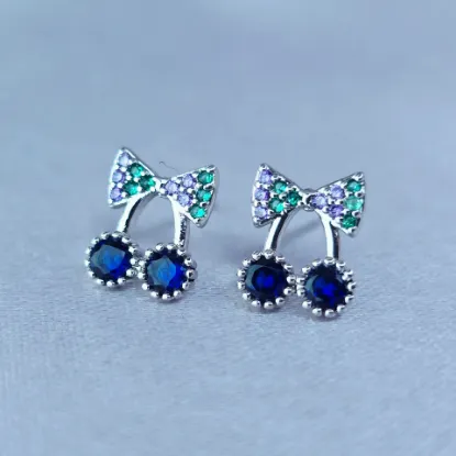 Imagen de Broquel Moño Regalo Azul y Multicolor