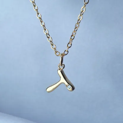 Picture of Collar con Pequeño Brillo Inicial T Talla 4501