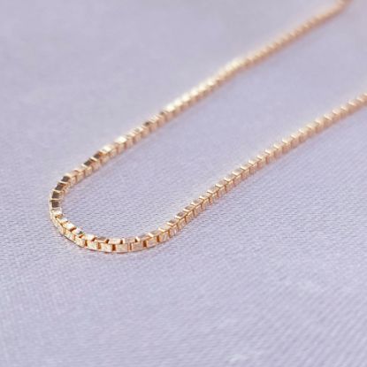 Imagen de Cadena Tejido Bismark o Cubos Oro Dorado Talla 6001
