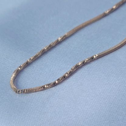 Imagen de Cadena Tejido Cola Topo o Ratón con Torcido Oro Dorado Talla 6001