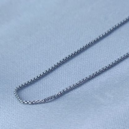 Imagen de Cadena Tejido Cola de Ratón o Topo Oro Blanco Talla 6001
