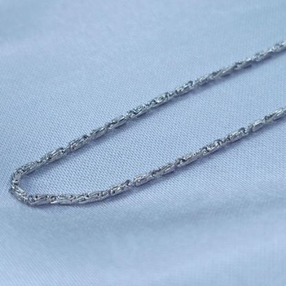 Imagen de Cadena Tejido Trigo Oro Blanco Talla 5001
