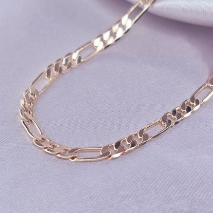 Imagen de Cadena Tejido Cartier o Fígaro Oro Dorado Talla 5505