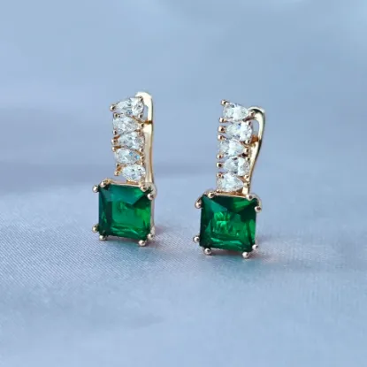 Imagen de Huggie Cuadro Esmeralda y Gotas de Cristal