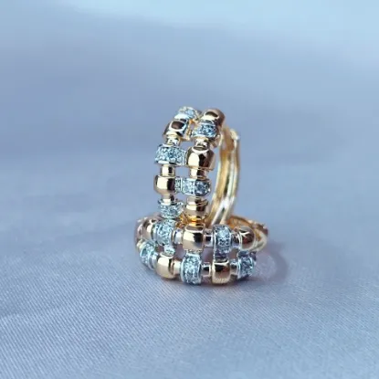 Imagen de Huggie Eslabones Cubanos con Cristales