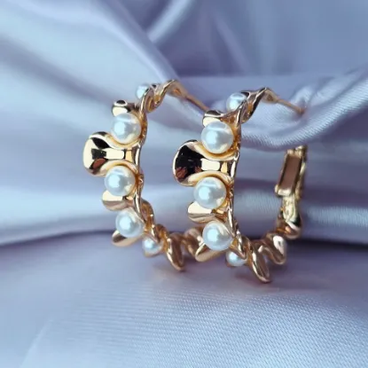 Imagen de Arracada Moñitos y Perlas