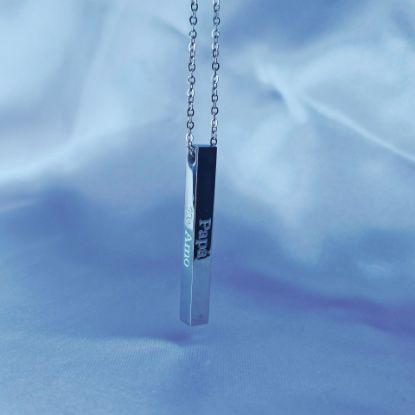 Imagen de Collar Te Amo Papá Oro Blanco