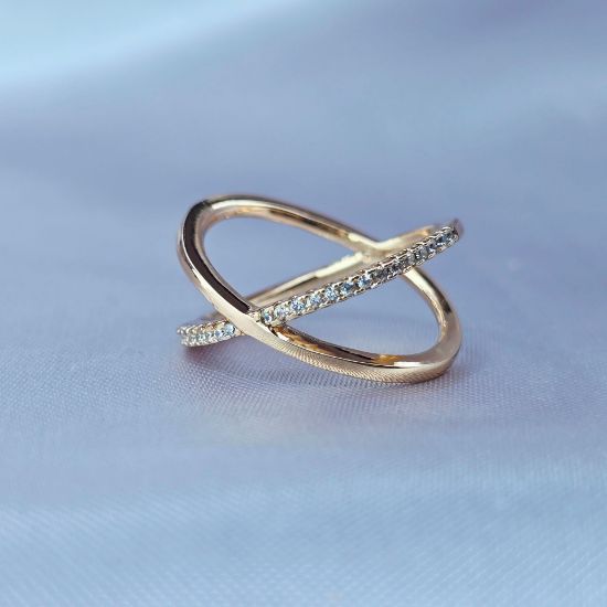 Imagen de Anillo Equis de Oro y Diamantes