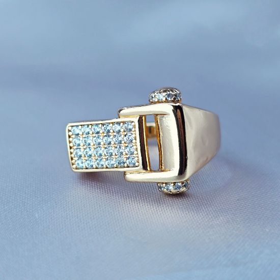 Imagen de Anillo Silbato de Oro y Diamantes