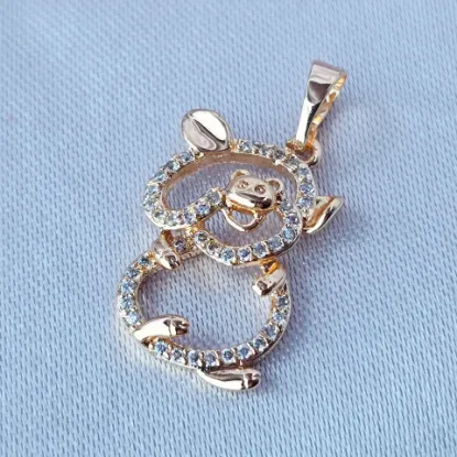 Imagen de Dije Cochi de Oro y Diamantes