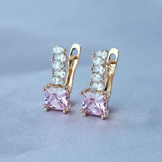 Picture of Huggie Pink Picture and Crystal Drops