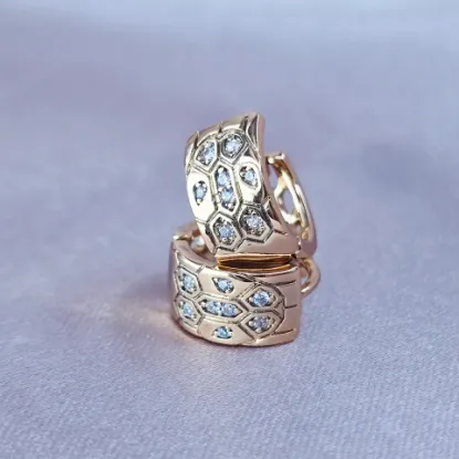 Picture of Huggie Footprint with Diamonds
