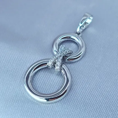Picture of Pendant Two Hoops and a X