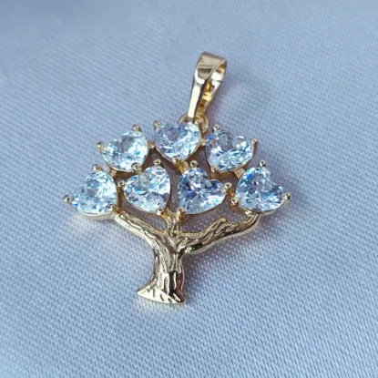 Imagen de Dije Árbol Abundante de Corazones