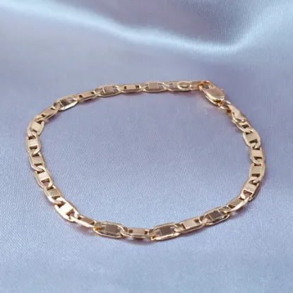 Imagen de Pulsera Tejido Gucci Lisa Plana Oro Dorado Talla 1902