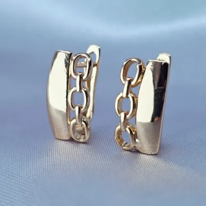 Imagen de Huggie Entrelazada y Rectangular