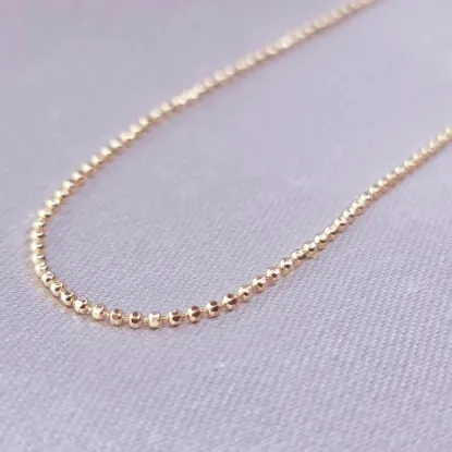 Imagen de Cadena Tejido Esferas o Municiones 3D Oro Dorado Talla 6003