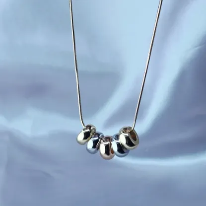 Imagen de Collar Combinación de Aros Gruesos  4501