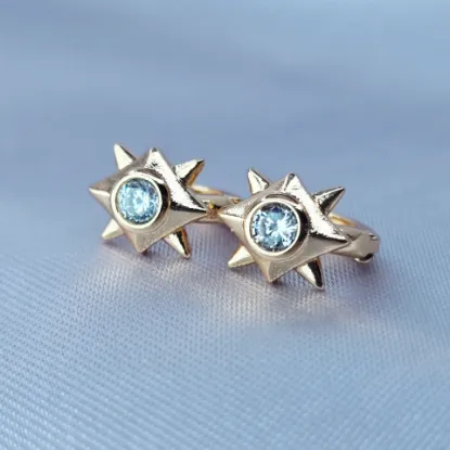 Imagen de Huggie Rombo Estrella y Círculo