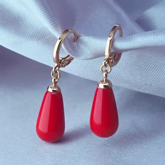 Imagen de Arete Gota Roja