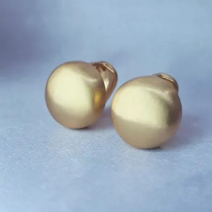 Imagen de Arete Botón de Oro