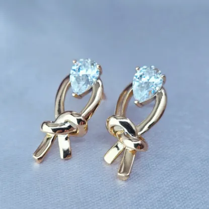 Imagen de Broquel Nudo y Gota de Cristal