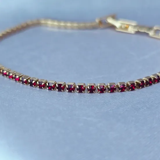 Imagen de Pulsera Cristales Vino  1702