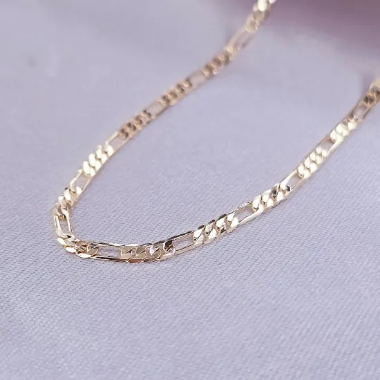 Imagen de Cadena Tejido Cartier o Fígaro Oro Dorado  5502