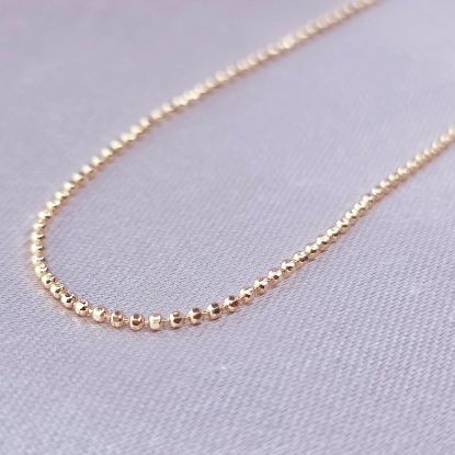 Imagen de Cadena Tejido Esferas o Municiones Oro Dorado