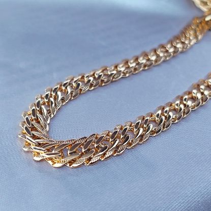 Imagen de Cadena Tejido Gourmette Oro Dorado