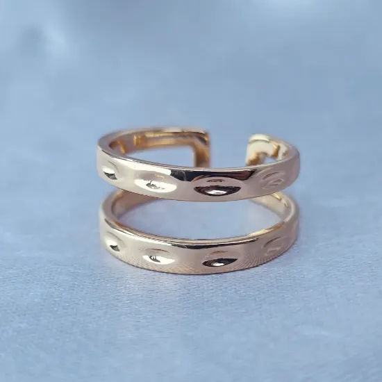 Imagen de Anillo Semiabierto Dos Destinos de Oro Talla 6