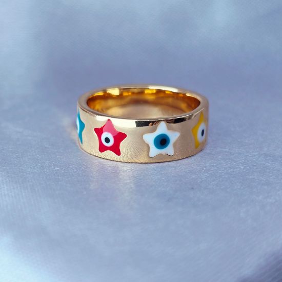 Imagen de Anillo Ojitos Estrellas de Colores