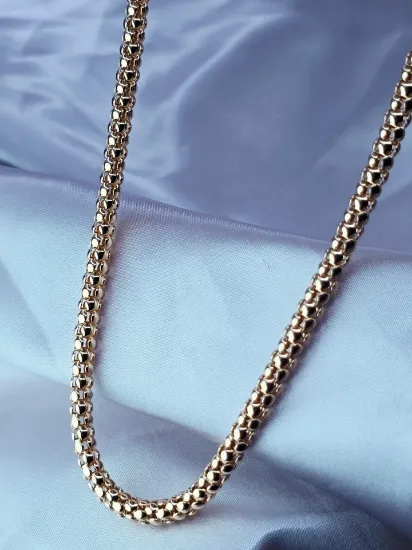 Imagen de Cadena Tejido Trigo Ovalado Oro Dorado  4505